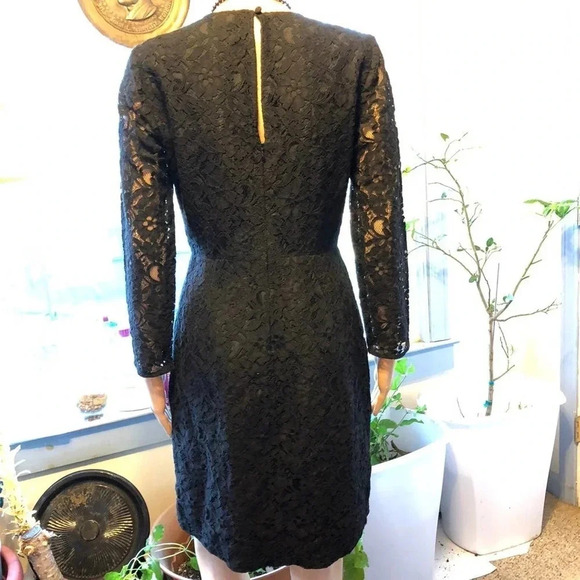 J.Crew women Black Lace Dress Size 4 Like New Conditions - Picture 2 of 11